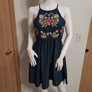 Green floral Shein dress‎ size small
